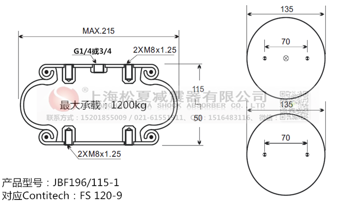 JBF196/115-1橡膠<a href='http://www.webabroad.cn/' target='_blank'><u>空氣彈簧</u></a>